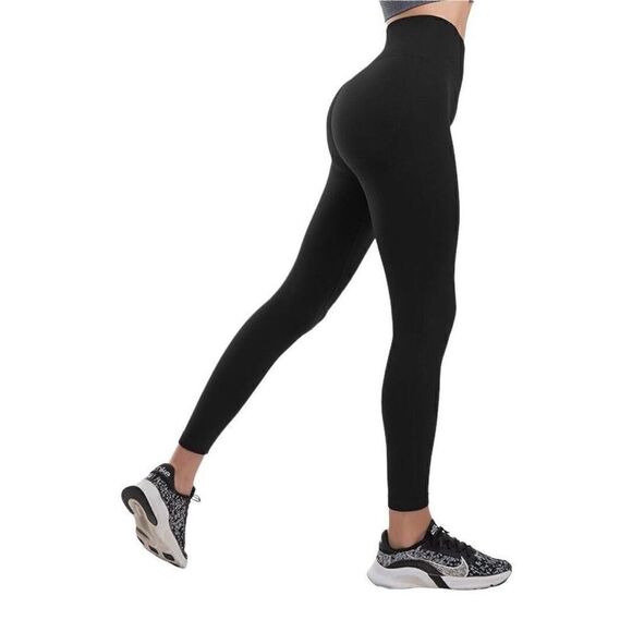 New Butt Lifting High Waisted Scrunch Workout Yoga Pants Black Womens Size Small - Picture 1 of 5